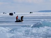 Lake Superior ice fishing